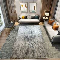 Tapis oriental floral en polyester Goldenmoon turc SUPER FIN, fabriqué à la machine, à poils ras, lavable, rembourré, réversible, résistant aux taches