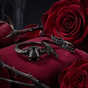 ชุดแหวนหมั้น Jeulia Until Death Coffin Cut Bypass Wing - Product Image 2