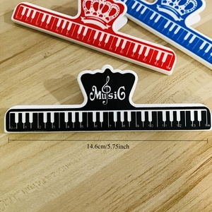 Clip <span class=keywords><strong>Musical</strong></span> Universal Grande de 15 cm, Multicolor, para Piano, Violín, Guitarra, Partituras, Soporte para Partituras de Cinco Líneas - Product Image 2
