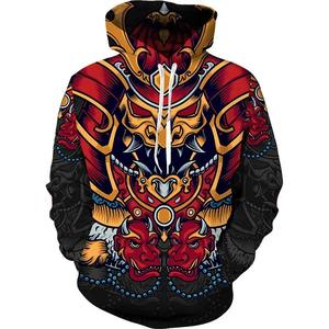 Vente en gros dernier sweat à capuche 3D Hot Anime Sportswear samouraï japonais hommes et femmes mode sweat à capuche noir quatre saisons vêtements pour hommes - Product Image 4