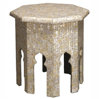 Indian Hand Craft Bone & Perlmutt Inlay eingelegt Bett Beistell tisch Handgemachte Bett Zimmer möbel Knochen & MOP Bett Beistell tisch
