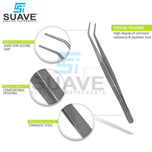 Pinces dentaires manuelles réutilisables en acier inoxydable de 4, 16 et 18 cm par SUAVE SURGICAL INSTRUMENTS - Product Image 3