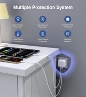Adaptateur de chargeur de téléphone USB C HNT GaN 40W 4 ports, bloc de charge rapide multiport USB C avec prise US/EU/AU/JP/UK pour chargeur Apple