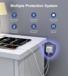 Adaptateur de <span class=keywords><strong>chargeur</strong></span> de téléphone <span class=keywords><strong>USB</strong></span> <span class=keywords><strong>C</strong></span> HNT GaN 40W 4 ports, <span class=keywords><strong>bloc</strong></span> de charge rapide multiport <span class=keywords><strong>USB</strong></span> <span class=keywords><strong>C</strong></span> avec prise US/EU/AU/JP/UK pour <span class=keywords><strong>chargeur</strong></span> <span class=keywords><strong>Apple</strong></span> - Product Image 6
