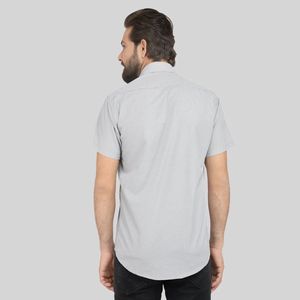 Chemise à carreaux décontractée pour homme, col rabattu, manches courtes, 100% coton popeline, respirante, infroissable, 1 poche, tailles M-XL, été - Product Image 4