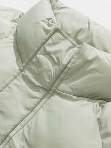 Chaqueta Acolchada Unisex de Invierno Impermeable y Cortavientos con Cierre de Cremallera, Ajuste Holgado, Estilo Formal, Color Sólido, Tejido Recubierto con Descarga Frontal - Product Image 5