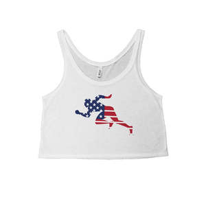 <b>Flowy</b> Boxy Tank <b>Top</b> for Men Knitted Running Flags Design - Product Image 1