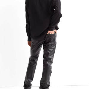 กางเกงหนังสำหรับผู้ชายกางเกงหนังฟอกดีไซน์ล่าสุด - Product Image 4