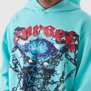 Fabricants de vêtements sweat à capuche personnalisé de haute qualité 360 Gsm poids lourd polaire coton Boxy Streetwear sweats à capuche surdimensionné - Product Image 6