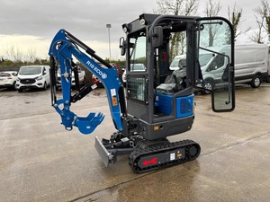 รถขุดขนาดเล็ก R10 HT10 Eco Mini Crawler Excavator 1 ตัน พร้อมบุ้งกี๋แบบกรงเล็บ สีน้ำเงิน เครื่องยนต์ดีเซลยันม่าร์ สำหรับงานก่อสร้าง - Product Image 5