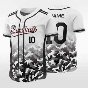 Camiseta de béisbol con estampado de sublimación completa personalizada OEM, ropa deportiva cómoda y de secado rápido para hombres, uniforme de camiseta de béisbol personalizado - Product Image 1