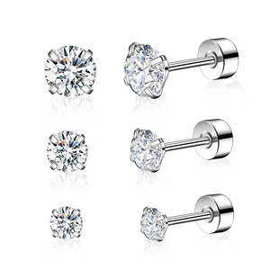 Boucles d'oreilles en titane F136 plaquées or, Daith Helix Conch, empilables, pour piercing de lobe, bijoux pour oreilles percées - Product Image 5