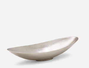 Juego de fruteros de jardín de forma ovalada plateada grande hecho a mano, exhibición de alimentos personalizada de aluminio duradero de calidad superior sostenible - Product Image 2