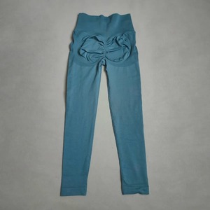 Pantalones de Yoga de cintura alta para mujer, venta al por mayor, ropa deportiva sin costuras, ropa de fitness para gimnasio, mallas de yoga sólidas para mujer - Product Image 6