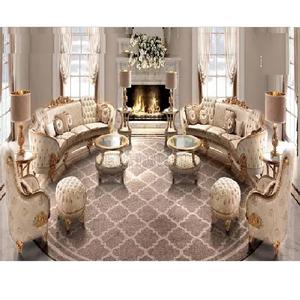 Ensemble de meubles de salon, style français moderne, Villa de luxe, meubles de salon, canapé 10 places en cuir moderne - Product Image 1