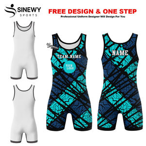 Uniformes de Lucha Libre Profesional al por Mayor, Singletes de Sublimación Transpirables de Secado Rápido y Elásticos para Hombre, Personalizados en la Parte Delantera - Product Image 2