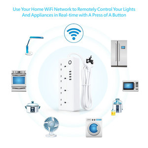 Shenzhen Manufacture Smart <strong>Socket</strong> Tuya UK Four Outlet Plug with USB Port Works with Alexa/Google Assistant PST-SA-P302U - Product Image 6
