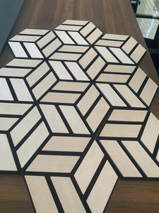 Elegante Panel acústico hexagonal Núcleo de goma Absorción de sonido altamente efectiva para construir Salas de conferencias a prueba de sonido Comedor - Product Image 4