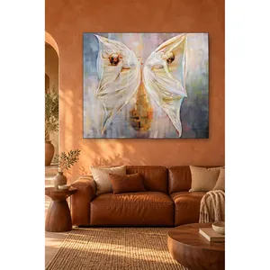 Stampa su tela con ballerine Fida e ali <span class=keywords><strong>di</strong></span> farfalla sopra la <span class=keywords><strong>Torre</strong></span> <span class=keywords><strong>di</strong></span> <span class=keywords><strong>Galata</strong></span> - Product Image 1