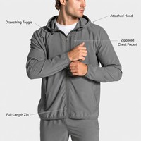 Veste de sport décontractée et légère pour homme, coupe ample, avec fermeture éclair, patchwork, coupe-vent, idéale pour la course et le fitness en extérieur
