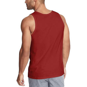 Camiseta sin mangas para hombre, de spandex y algodón, para gimnasio, entrenamiento muscular, transpirable, elástica, chaleco deportivo de verano - Product Image 2