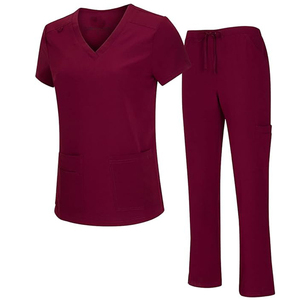 Vente en gros de haute qualité 3XL Scrubs uniformes pour les professionnels de la santé personnel hospitalier Logo personnalisé respirant Spandex médecin - Product Image 3