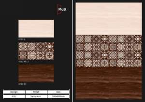 Carreaux muraux en céramique 300x600mm, design soigné, pour salle de bain et cuisine, finition brillante ou mate, texture effet sucre, design mural intérieur luxueux. - Product Image 2