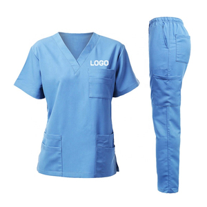 Hospital Medical <b>Scrub</b> Sets Polyester Fabric Professional Nursing Uniforms Lightweight Comfortable Wear - Product Image 3
