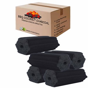 Indonésie Produit Exportation Prix Compétitif Briquettes de Biomasse Noire Fabriquées à la Machine Acheteur en Europe BBQ 10Kg Charbon de Bois de Coco - Product Image 6