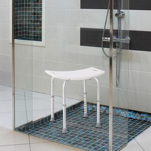 HOMCOM Taburete de ducha Asiento Silla Baño, Antideslizante, Altura Ajustable - Product Image 2