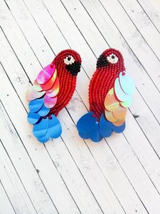 Nouvelles Boucles d'Oreilles Pendante Bleues Perlées de Haute Qualité, Style Bohème, Bijoux de Fête pour Femmes, en Résine Acrylique, pour Mariage et Soirée - Product Image 5