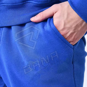 Ensembles de gymnastique décontractés d'hiver pour hommes Survêtement de haute qualité, coupe-vent et respirant, surdimensionné, manches longues, couleur unie, grande taille - Product Image 6