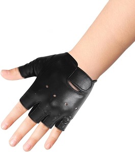 Vente chaude demi-doigt Fitness gants en cuir matériel réglable dragonne pour salle de sport Sports de plein air cyclisme haltérophilie - Product Image 3