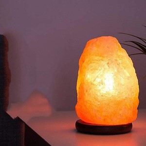 Lampe à sel de roche en cristal de forme naturelle de l'Himalaya sculptée à la main Style de fleur Arts et artisanat naturels Lampe à sel - Product Image 5