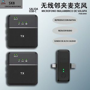 Micrófono Inalámbrico USB-C SX8, Micrófono Intrauditivo Portátil con Cable de Carga USB-C - Product Image 1