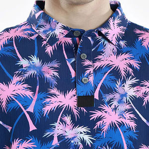 Chemises pour hommes en jersey 100% coton biologique Mode Nouvelles chemises de golf à manches courtes à fermeture éclair classique décontractées à séchage rapide en solde - Product Image 4