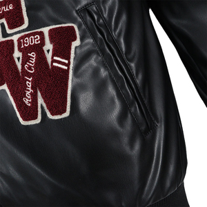 2024 modèles les plus chauds veste en cuir universitaire pour hommes broderie personnalisée Chenille Patch veste pour hommes Logo personnalisé vêtements pour hommes - Product Image 4