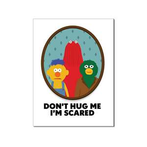 Don't Hug Me I'm Scared Art Print a Quirky Kunstdruck for the Sensitive Soul - Product Image 2