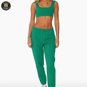 Pantalons de survêtement pour femmes en toile antibactérienne, hiver, plats, 2025, nouveaux modèles personnalisés, 100% coton, haute qualité, logo personnalisé, service OEM - Product Image 1