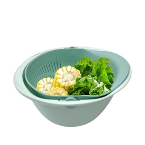 Double-layer Rotatable PP Eco-Friendly Kitchen <b>Sink</b> Drain Basket <b>for</b> Fruit and Vegetable Washing - Product Image 4