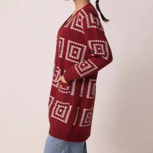 Surdimensionné O-cou Automne Hiver Pull Mode Tricoté Lâche Casual Jumper Hight Street Dames Pull Coton Tricoté - Product Image 2