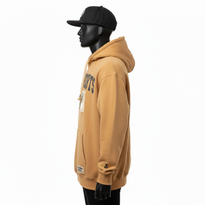 Sudadera con Capucha Premium, Tejido de Felpa de 330 GSM, Suave y Cálida, Color Bronceado, Logotipo Personalizado con Serigrafía, Sudadera Básica Cómoda - Product Image 5