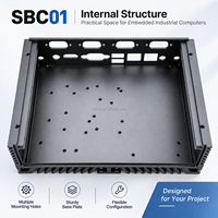 Boîtier en aluminium sans ventilateur personnalisé pour ordinateur industriel embarqué, carte mère SBC, OEM ODM SBC01