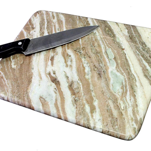 Elegante tabla de cortar de madera con acabado brillante de cobre, bandeja moderna para cortar y servir para uso en la cocina y la decoración del hogar - Product Image 1