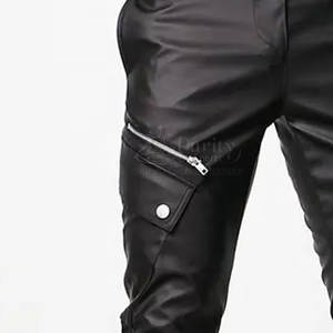Fabricante de Pakistán, pantalones para hombre, superventas, pantalones de cuero con logotipo personalizado, pantalones de invierno de cuero - Product Image 5