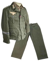 ZIWA INTERNATIONAL WW2 Uniforme de Garde Allemande du Front de Guerre Complet avec Insignes et Accessoires 100% Coton Homme Toutes Saisons