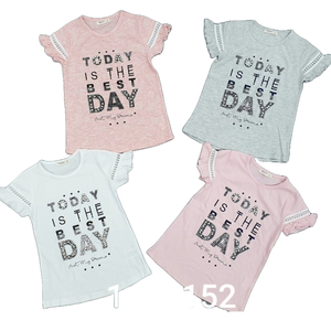 Robe d'été pour enfants Filles Robe fantaisie à manches courtes Solis Couleur Sérigraphie Poids léger Vente en gros Pas cher Robe d'été pour filles - Product Image 5