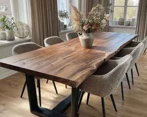 Mesa de Comedor Cuadrada de Madera Maciza de Estilo Europeo Moderno, Ecológica y de Lujo, para 6 Personas, Marca KALATRI, Embalaje Personalizado para Hoteles y Hogares - Product Image 3