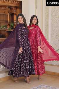 Lo último en ropa de mujer Fancy Faux Blooming con lentejuelas bordadas Work Long Wedding Function Wear Vestidos con Heavy Dupatta Set - Product Image 6