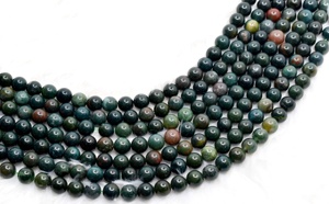 Perline di pietra autentica in puro cristallo di alta qualità 8mm <span class=keywords><strong>Bloodstone</strong></span> A 8mm perline rotonde - Product Image 2